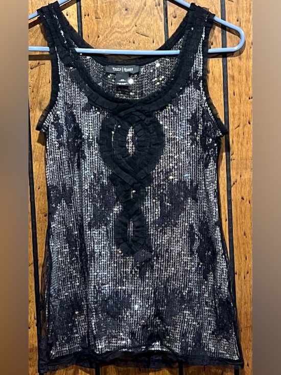 White House Black Market Tops - White House Black Market Black Sequin Camisole size XS